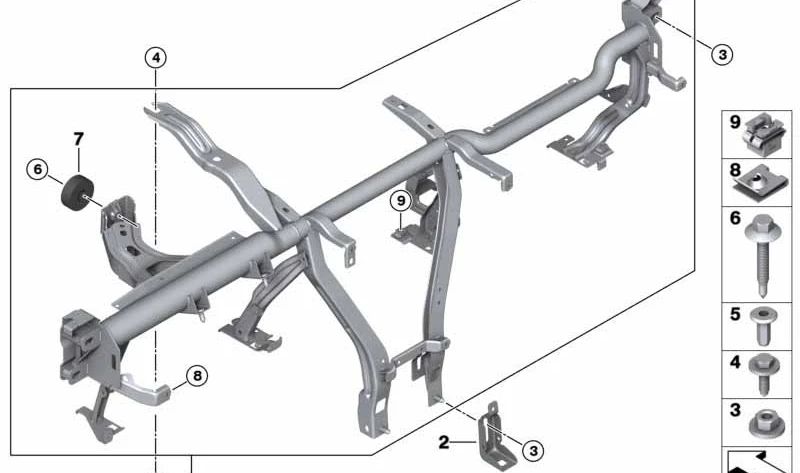 Tuerca de chapa ST 4.2 para BMW F20, F21, F40, F22, F23, F44, F87, F30, F31, F34, F35, F80, F32, F33, F36, F82, F83 (OEM 07149282347). Original BMW