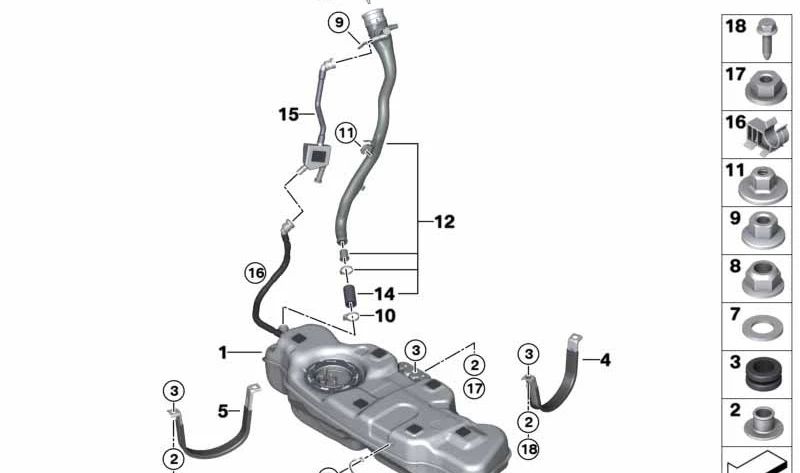 Cable de masa OEM 16117217094 para BMW F49, F48, E72. Original BMW.