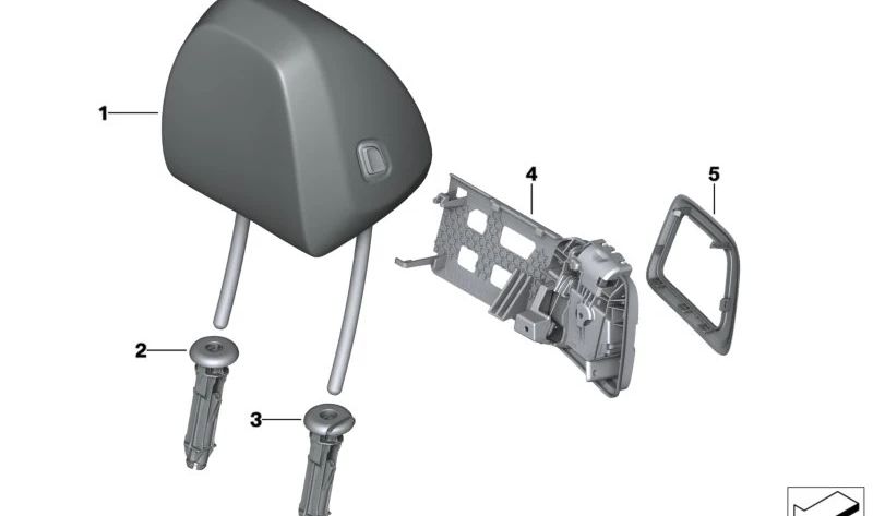 Reposacabezas de Cuero para BMW Serie 4 G23, G23N (OEM 52109870107). Original BMW