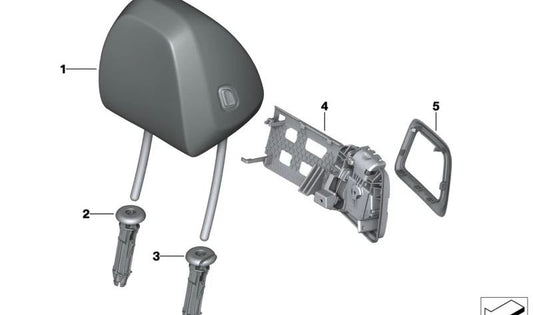 Appui-tête en cuir pour la série BMW 4 G23, G23N (OEM 52109870107). BMW d'origine