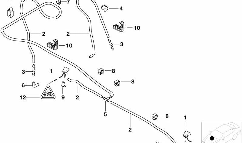 Abrazadera para BMW Serie 3 E90, E92, E93, MINI R50, R52, R53 (OEM 34331158400). Original BMW