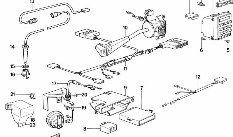 Interruptor de Intermitente-Cruce-Luz Larga para BMW E28 (OEM 61311375828). Original BMW