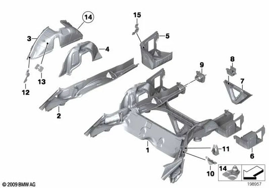 Linkes Querbal für BMW E84 (OEM 41112993123). Original BMW.