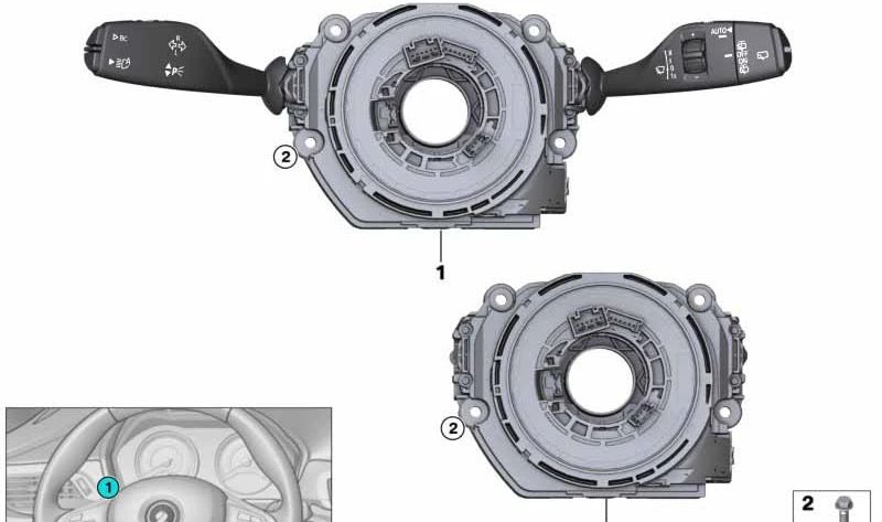 Módulo multifunción columna de dirección OEM 61316827372 para BMW F45, F46, F48, F39, F15, F85. Original BMW.