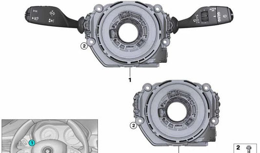 Módulo multifunción columna de dirección OEM 61316827372 para BMW F45, F46, F48, F39, F15, F85. Original BMW.