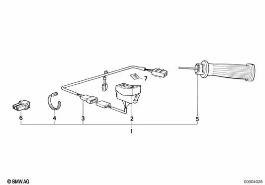 Juego de cables para puños calefactables para BMW (OEM 61122315580). Original BMW