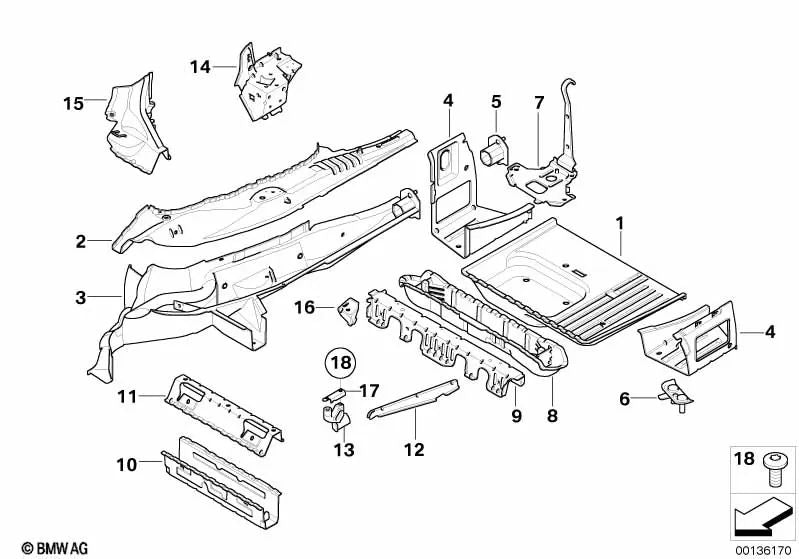 Bracket for BMW X3 E83, E83N (OEM 41113405786). Original BMW