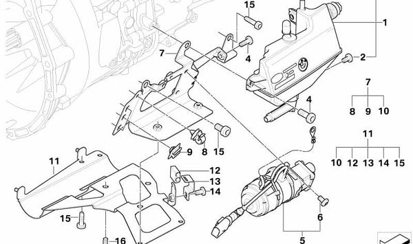 Protector inferior del motor OEM 23427507074 para BMW E46 (Todos los modelos compatibles). Original BMW.