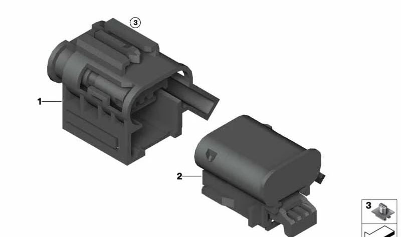 Conector de desconexión de servicio para BMW Serie 3 F30, Serie 4 G26E, G26F, i I01, I12, I15, I20, X1 F49, BMW Motorrad C K07, K17 (OEM 61139284295). Original BMW