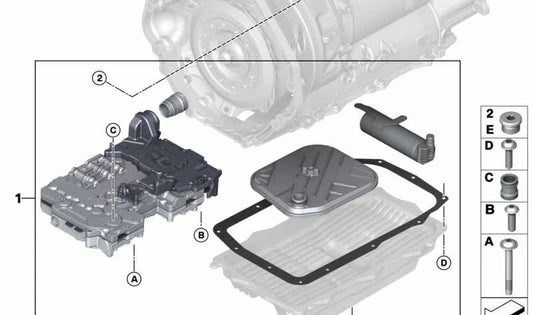 Kit de reparación de mecatrónica OEM 24008672593 para BMW F85, F86 (X5 M, X6 M). Original BMW.