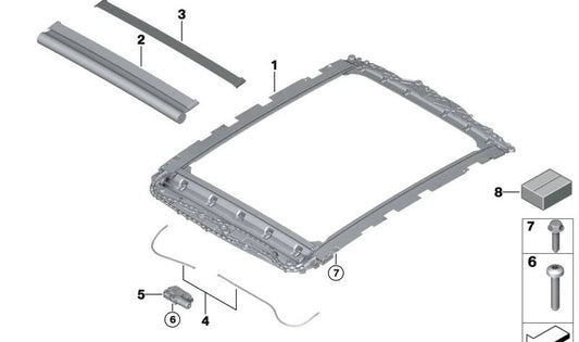 Tornillo hexagonal para BMW Serie 5 F10, F18, F90, G30, G31, G38, G60, Serie 6 G32, Serie 7 F01, F02, F04, G11, G12, G70, Serie 8 G16, X6 F16, F86 (OEM 07147226126). Original BMW