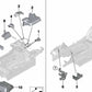 Referência traseira Torreta Bar OEM 41007346817 para BMW F23, F87, F30, F33, F83. BMW original.