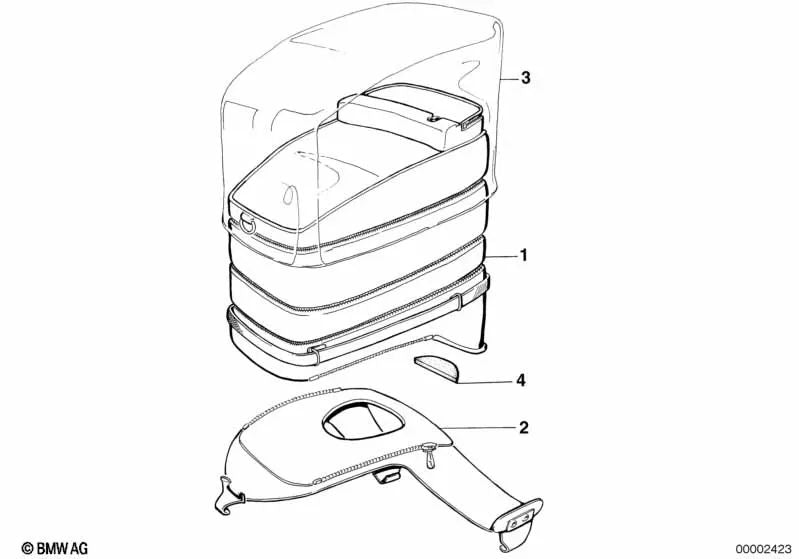 Relleno de espuma para BMW (OEM 71602300735). Original BMW