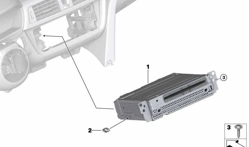 Sistema de navegación OEM 65126821143 para BMW F45, F30, F35, F18, F49. Original BMW.