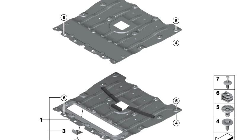 OEM du moteur avant inférieur 51759451719 pour BMW G09. BMW d'origine.