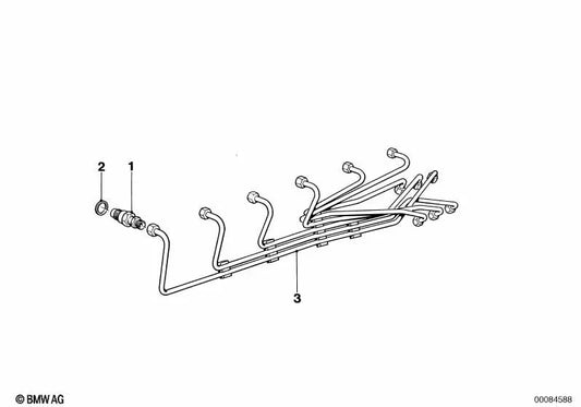 Einspritzleitung 1-6 für BMW E46, F30, F80 (OEM 13531304425). Original BMW