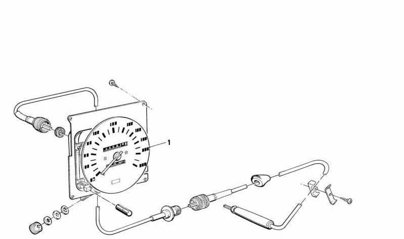 Tachometer for BMW 3 Series E21 (OEM 62121367903). Original BMW