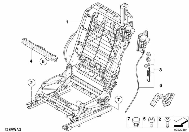 Isofix-Unterstützung für BMW E93, E93N (OEM 52109113419). Original BMW.