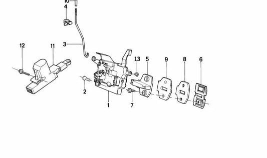 Fechamento da porta da frente direita 51218111236 para BMW E32. BMW original.