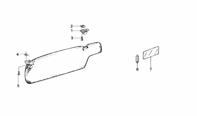 Soporte para BMW E24, E23 (OEM 51161870865). Original BMW