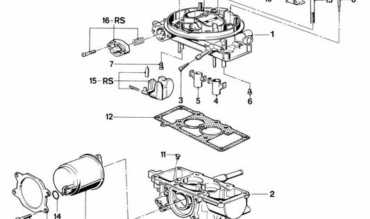 Juego de Flotadores para BMW Serie 3 E21, E30, Serie 5 E12, E28 (OEM 13111289910). Original BMW