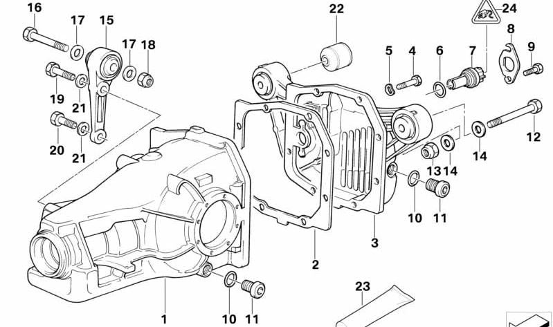 Soporte de goma OEM 33171133934 para BMW E31. Original BMW.