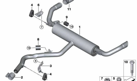 Amortiguador de vibraciones para BMW F15 (OEM 18308578190). Original BMW