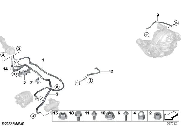 Soporte para BMW Serie 2 G87, Serie 3 G20N, G21N, G80, G81, Serie 4 G26, G82, G83, X3 F97, F97N, X4 F98, F98N (OEM 12428091288). Original BMW.