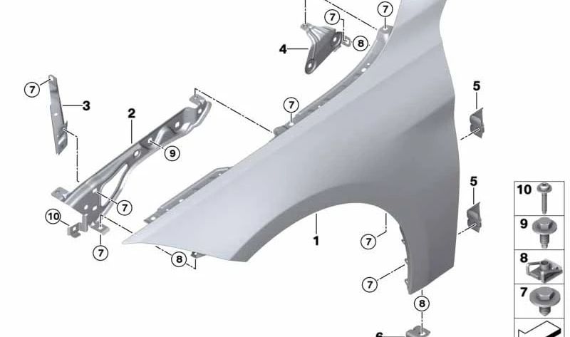 Right side reinforcement (Querstütze) OEM 41007408662 for BMW 2 Series Active Tourer/Gran Tourer {F52, F45, F46}. Original BMW part.