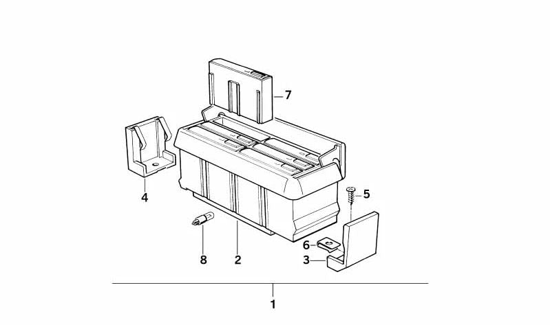 Soporte delantero para BMW E36 (OEM 65148353045). Original BMW.