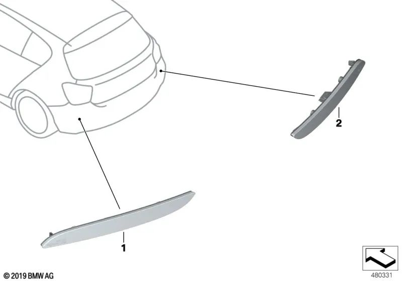 Reflector De Luz Trasero Para Bmw F20 F30 F21. Original Recambios