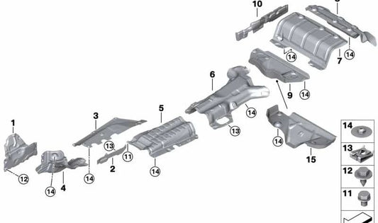 Aislamiento térmico para BMW F83, F83N (OEM 51488064051). Original BMW