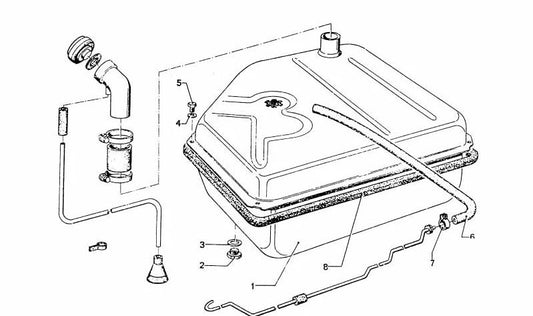 Depósito de combustible OEM 16111110672 para BMW E30. Original BMW.