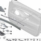 Right grab handle for BMW 5 Series F10, F11, F18 (OEM 51417225852). Original BMW