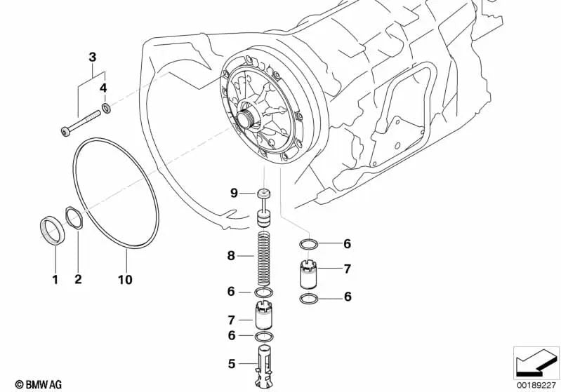 Manguito para BMW Serie 3 E46, Serie 5 E39, Serie 7 E38, Z4 E85 (OEM 24201423386). Original BMW