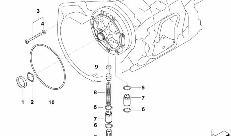 Junta tórica (O-Ring) OEM 24201423387 para BMW E46, E39, E38, E85, E86, E83, E53. Original BMW.