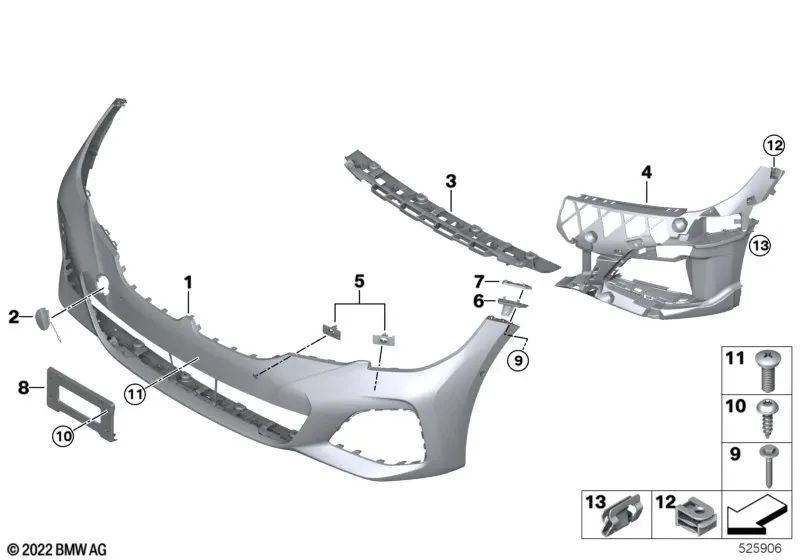 Grampa para BMW Serie 3 G20, G21, G28 (OEM 07149880647). Original BMW