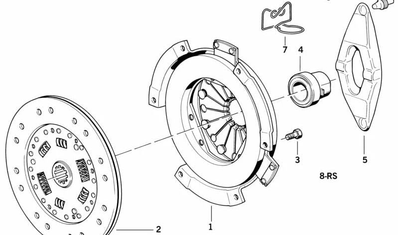 Disco de embrague para BMW E36, E34 (OEM 21212226958). Original BMW