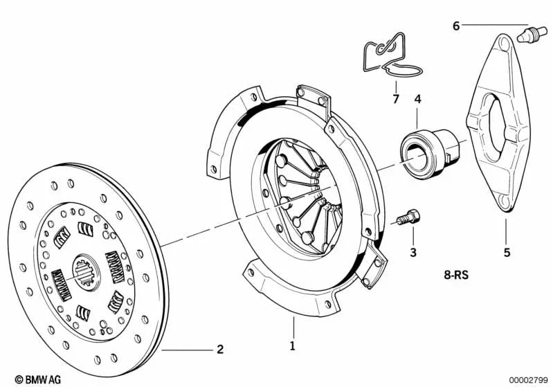 Clutch disc for BMW E36, E34, E32 (OEM 21211223347). Genuine BMW