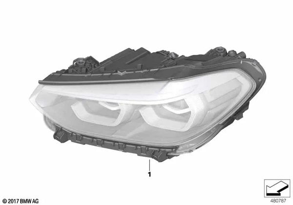 Faro delantero LED izquierdo/derecho con sistema AHL para BMW G01, G08, F97, G02, F98. Original BMW. . Original BMW