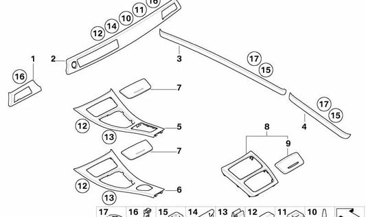 Bord, die rechte Tür OEM 51417900784 für BMW E92, E93. Original BMW.