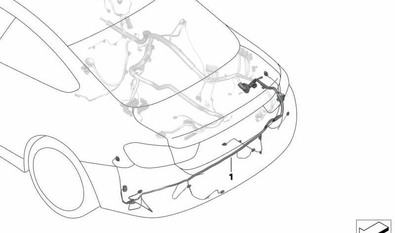 Juego de cables de reparación trasero para BMW F83 (OEM 61129386931). Original BMW