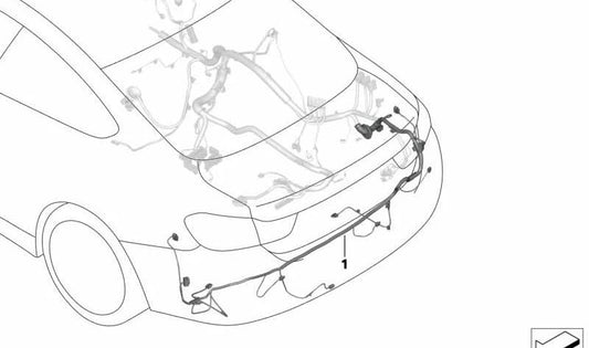 Juego de cables de reparación trasero para BMW F83 (OEM 61129386931). Original BMW