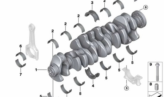 Cornumay per BMW F20N, F21N, F22, F23, F30N, F31N, F34N, F32, F33, F36, G30, G31, G38, G32, G11, G12, G01, G02 (OEM 11217643257). BMW originale.