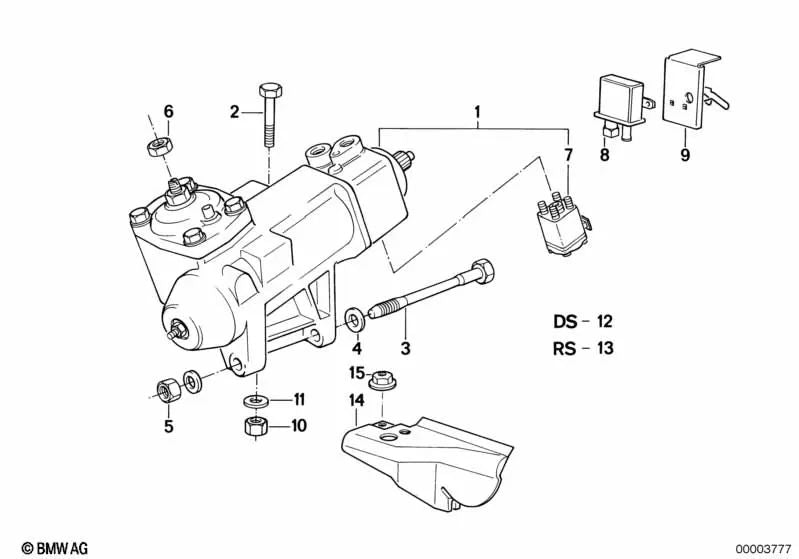 Tuerca con brida para BMW Serie 5 E12, E28 Serie 6 E24 (OEM 32131130398). Original BMW.