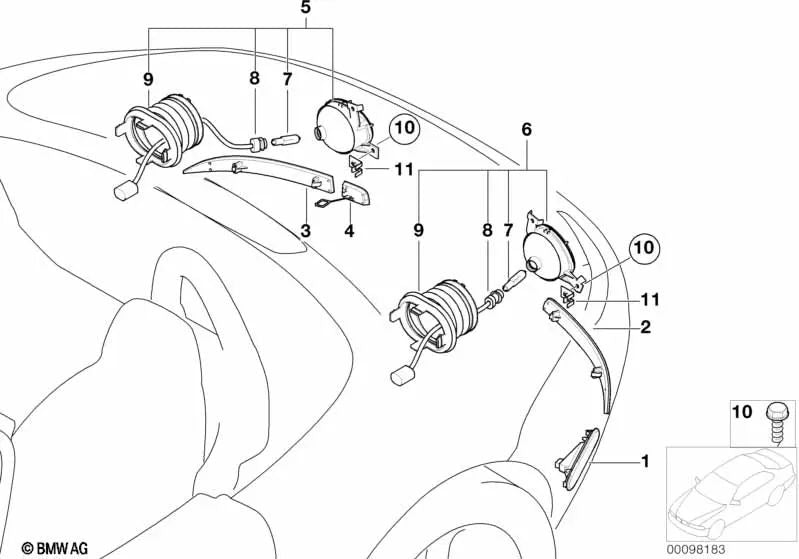 Fuelle para BMW E52 Serie Z8 (OEM 63248386033). Original BMW