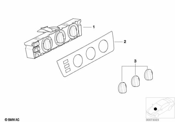 Mandos giratorios para BMW E39, E53 (OEM 64118379935). Original BMW.