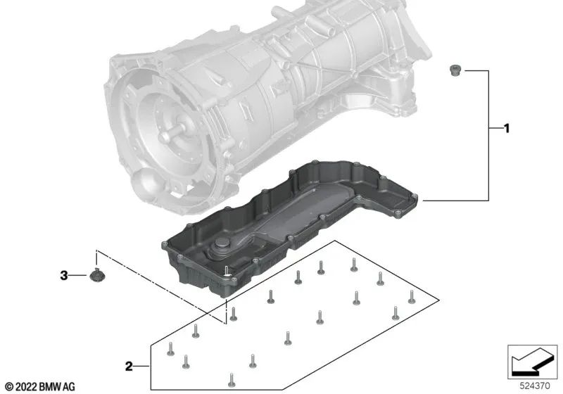 Tornillo de cierre del cárter de aceite para BMW G70, G05N, G06N, G07N, G09 (OEM 24115A67356). Original BMW