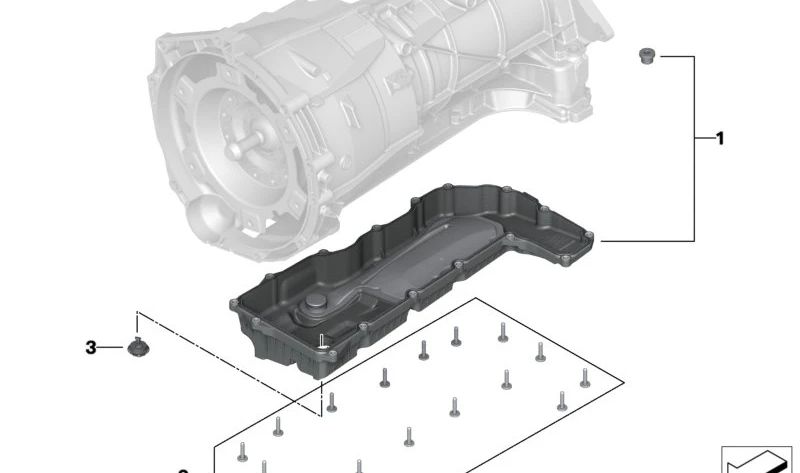 Tornillo de drenaje para BMW Serie 3 G20N, G21N, Serie 4 G22N, G23N, G26N, Serie 5 G60, G61, G68, X3 G45, X5 G18N, X6 G06N (OEM 24115A8B411). Original BMW