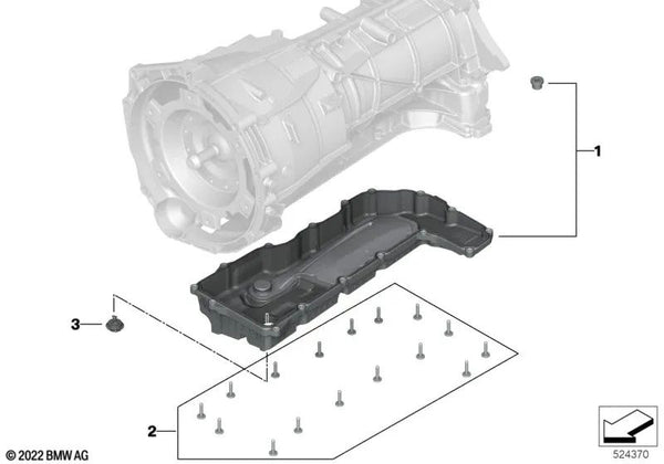 Cárter de Aceite Caja Automática para BMW G09 (OEM 24005A67388). Original BMW.